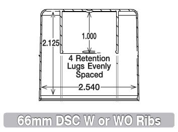 66mm DSC with or without Ribs Cap Information